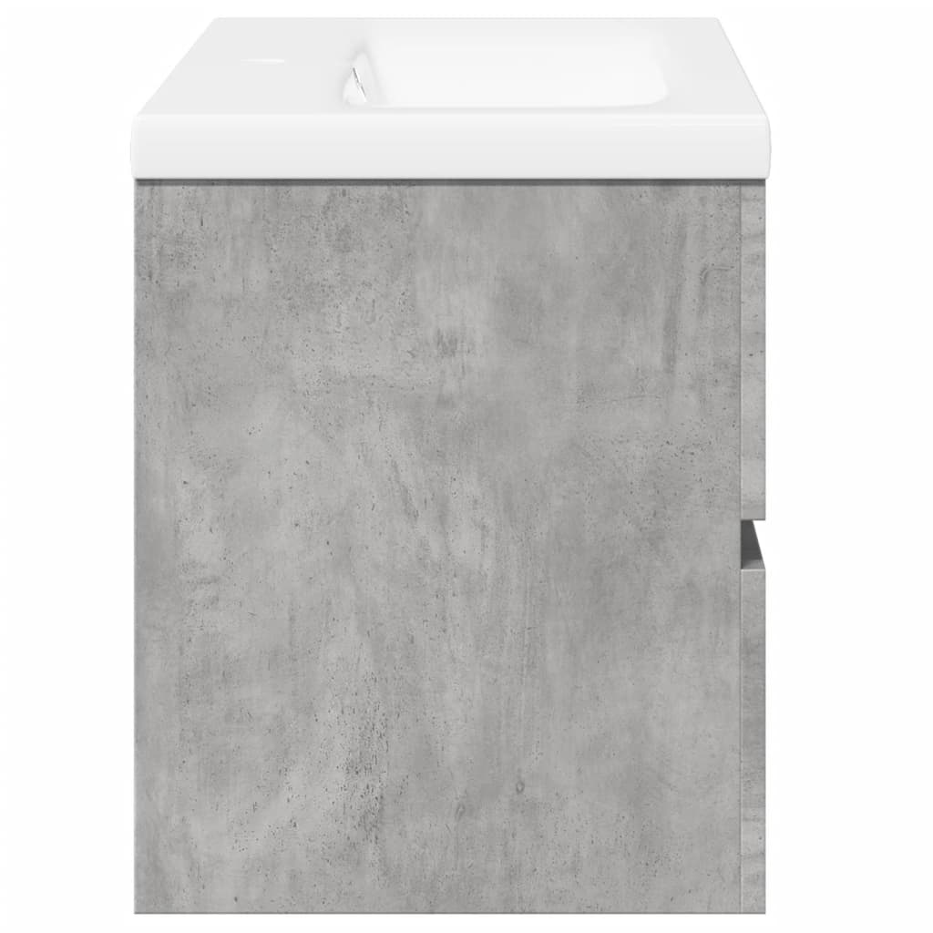 vidaXL 2 Piece Bathroom Furniture Set Concrete Grey Engineered Wood