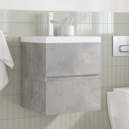 vidaXL 2 Piece Bathroom Furniture Set Concrete Grey Engineered Wood