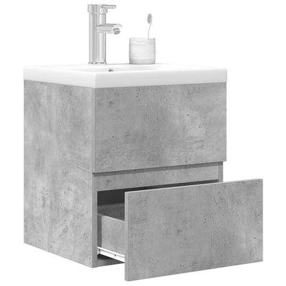 vidaXL 2 Piece Bathroom Furniture Set Concrete Grey Engineered Wood