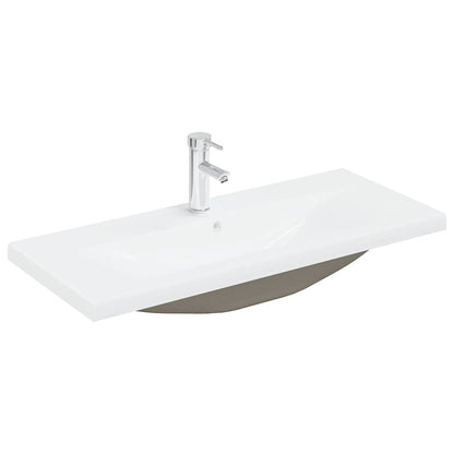 vidaXL 2 Piece Bathroom Furniture Set Concrete Grey Engineered Wood