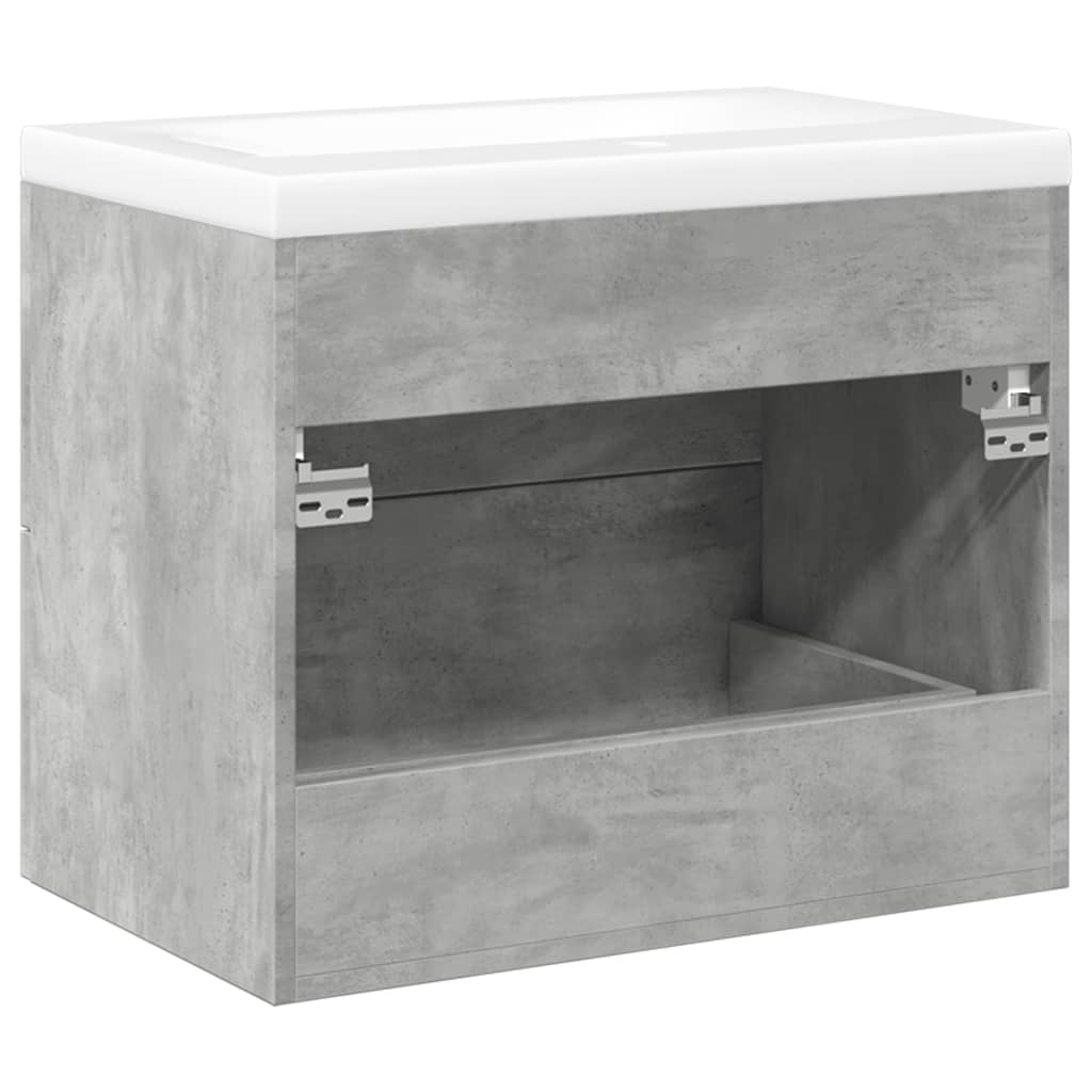 vidaXL 2 Piece Bathroom Furniture Set Concrete Grey Engineered Wood