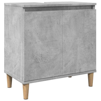 vidaXL 3 Piece Bathroom Furniture Set Concrete Grey Engineered Wood