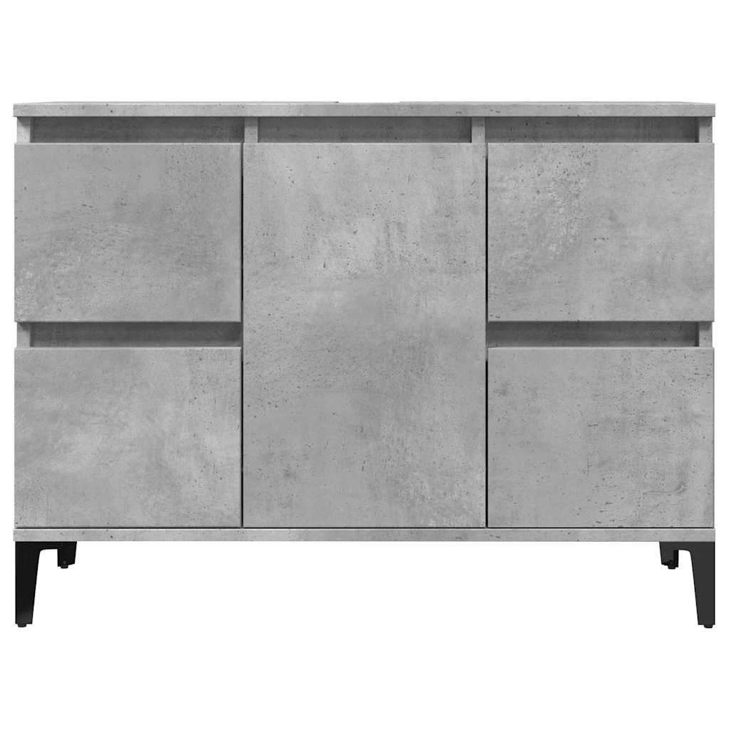 vidaXL 3 Piece Bathroom Furniture Set Concrete Grey Engineered Wood