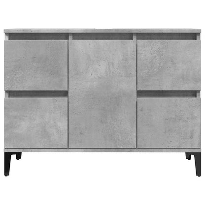 vidaXL 3 Piece Bathroom Furniture Set Concrete Grey Engineered Wood