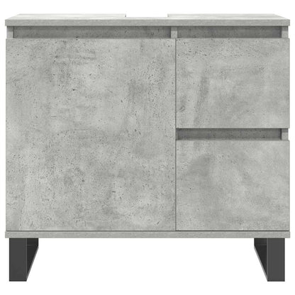 vidaXL 3 Piece Bathroom Furniture Set Concrete Grey Engineered Wood