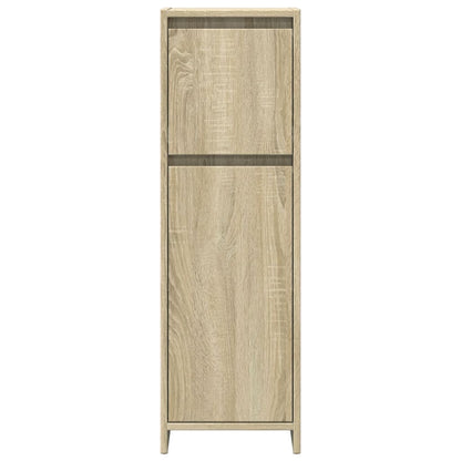 vidaXL 3 Piece Bathroom Furniture Set Sonoma Oak Engineered Wood