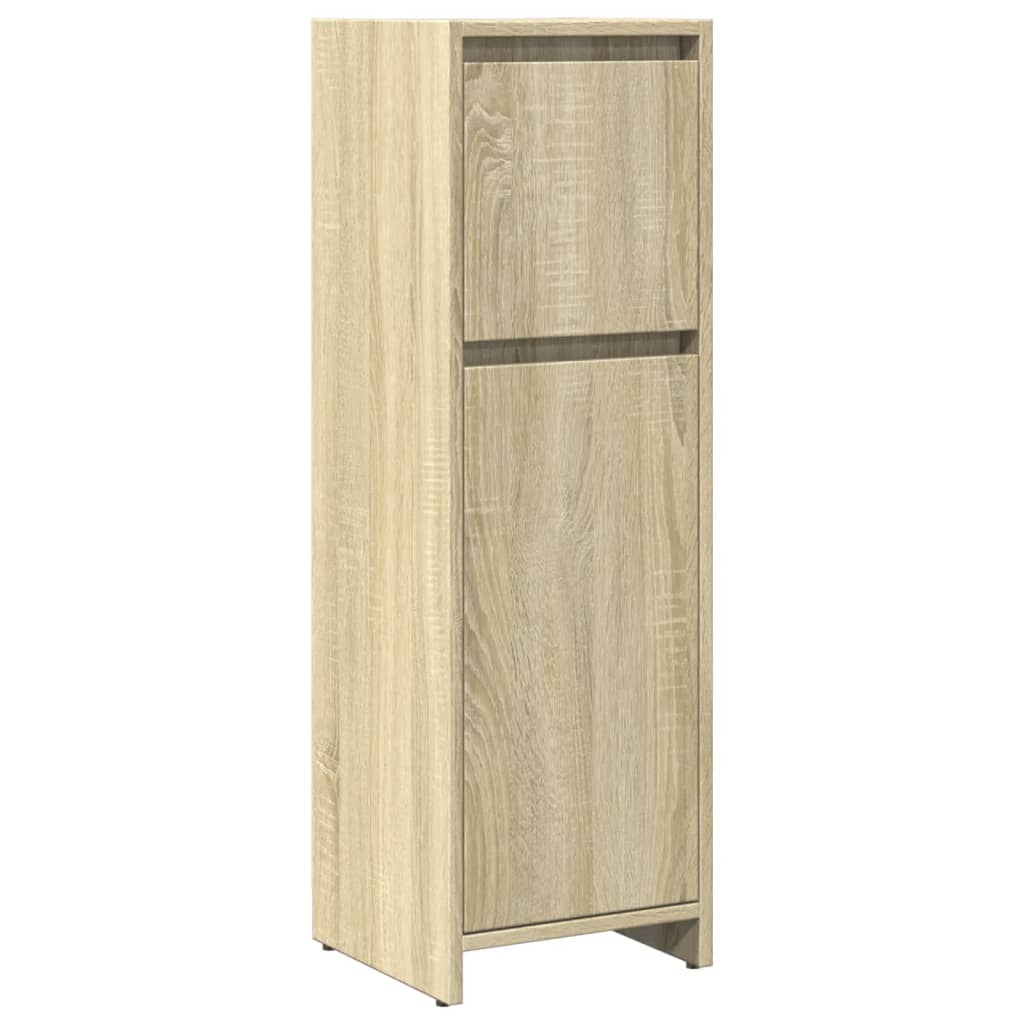 vidaXL 3 Piece Bathroom Furniture Set Sonoma Oak Engineered Wood