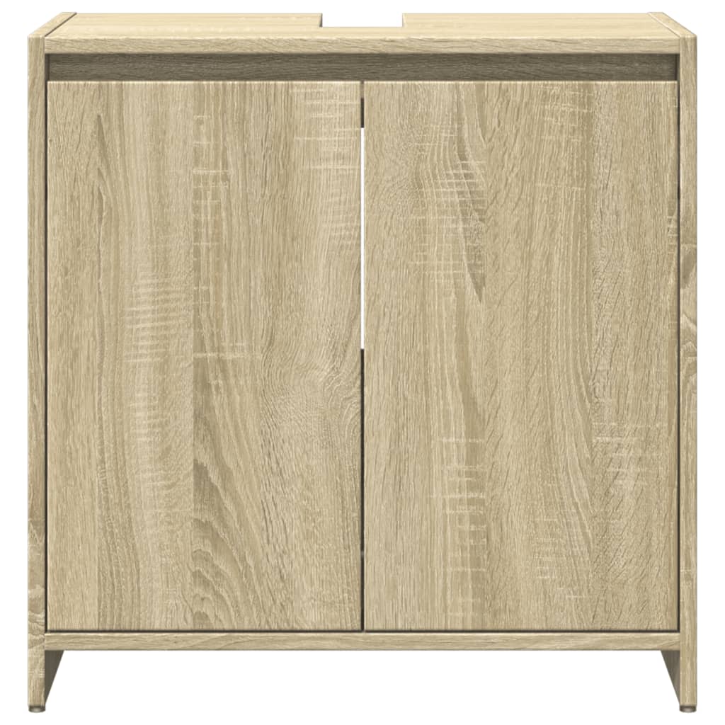 vidaXL 3 Piece Bathroom Furniture Set Sonoma Oak Engineered Wood
