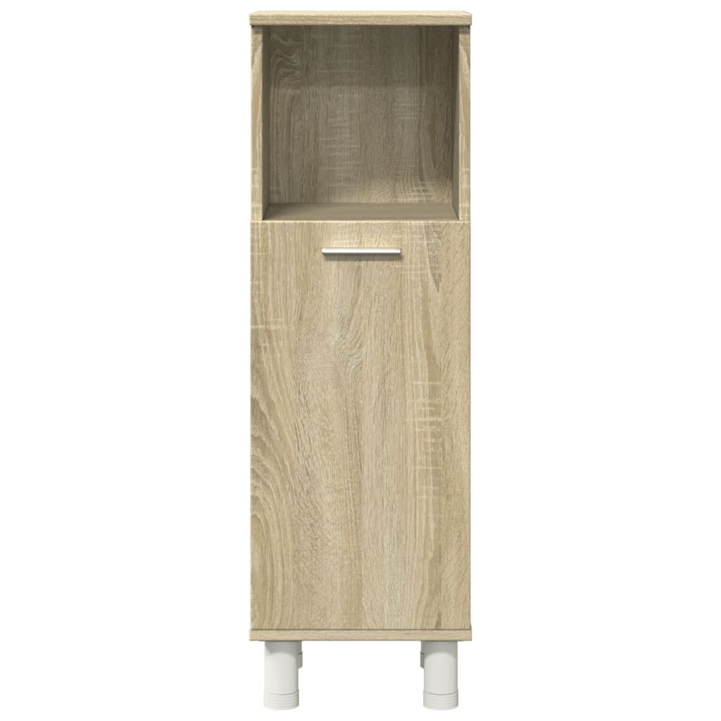 vidaXL 3 Piece Bathroom Furniture set Sonoma Oak Engineered Wood
