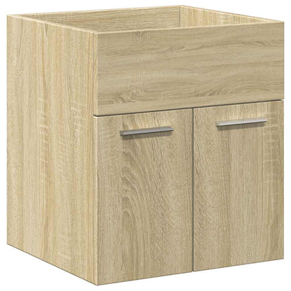 vidaXL 2 Piece Bathroom Furniture Set Sonoma Oak Engineered Wood
