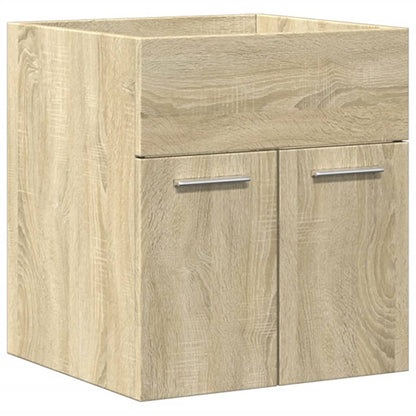 vidaXL 3 Piece Bathroom Furniture Set Sonoma Oak Engineered Wood