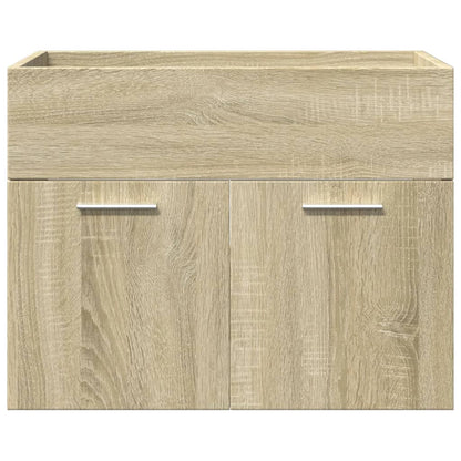 vidaXL 3 Piece Bathroom Furniture Set Sonoma Oak Engineered Wood