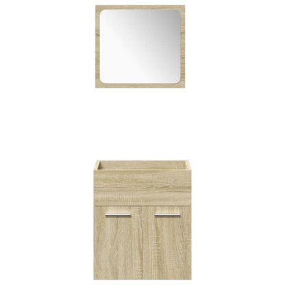 vidaXL 5 Piece Bathroom Furniture Set Sonoma Oak Engineered Wood