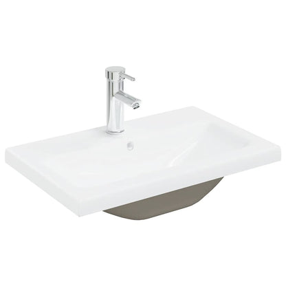vidaXL 3 Piece Bathroom Furniture Set Sonoma Oak Engineered Wood