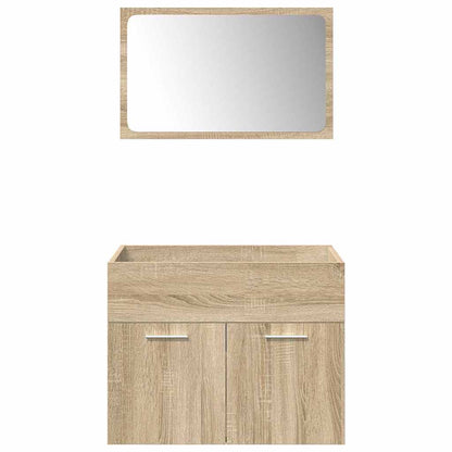 vidaXL 5 Piece Bathroom Furniture Set Sonoma Oak Engineered Wood