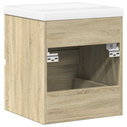 vidaXL 2 Piece Bathroom Furniture Set Sonoma Oak Engineered Wood