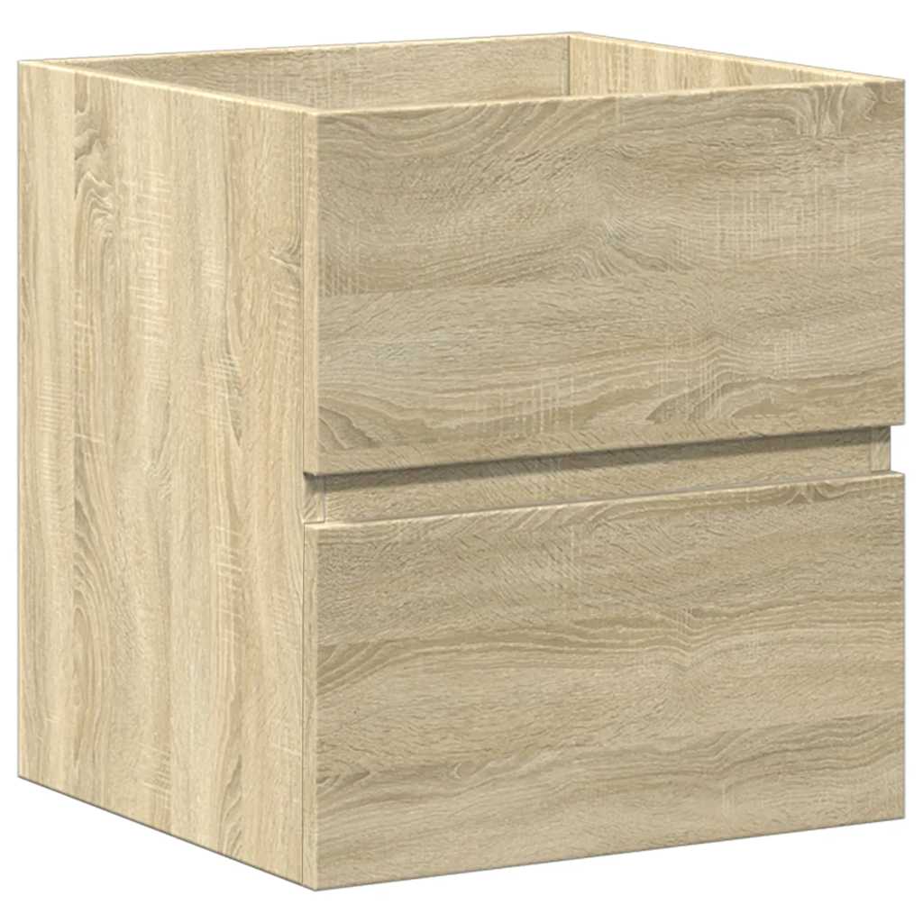 vidaXL 2 Piece Bathroom Furniture Set Sonoma Oak Engineered Wood