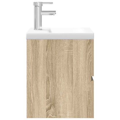 vidaXL 2 Piece Bathroom Furniture Set Sonoma Oak Engineered Wood