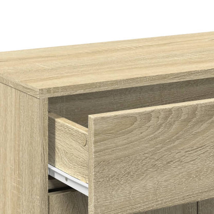 vidaXL 4 Piece Bathroom Furniture Set Sonoma Oak Engineered Wood
