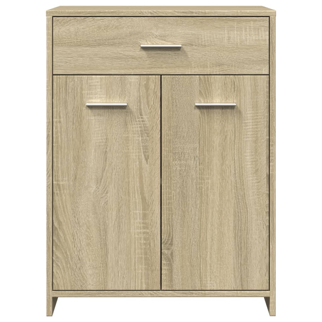 vidaXL 4 Piece Bathroom Furniture Set Sonoma Oak Engineered Wood