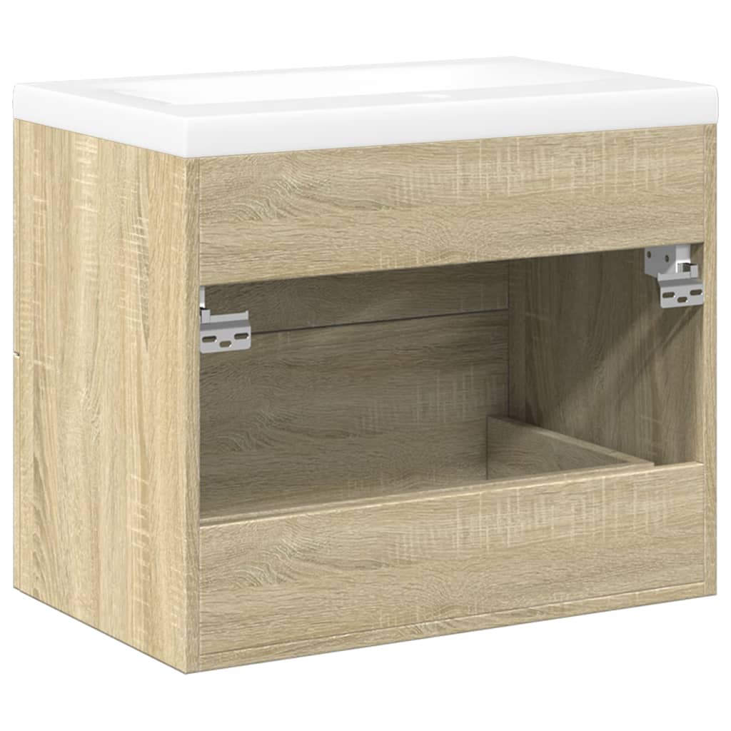 vidaXL 2 Piece Bathroom Furniture Set Sonoma Oak Engineered Wood