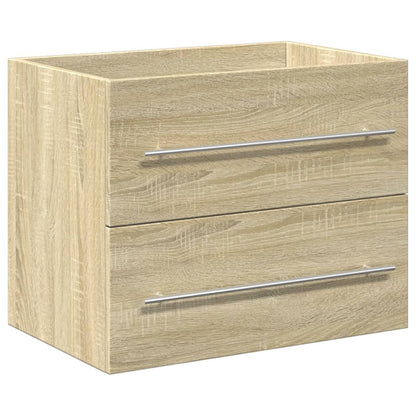 vidaXL 2 Piece Bathroom Furniture Set Sonoma Oak Engineered Wood
