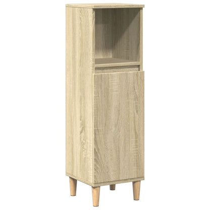 vidaXL 3 Piece Bathroom Furniture Set Sonoma Oak Engineered Wood