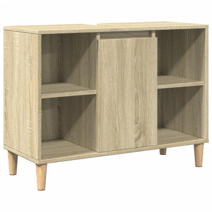 vidaXL 3 Piece Bathroom Furniture Set Sonoma Oak Engineered Wood