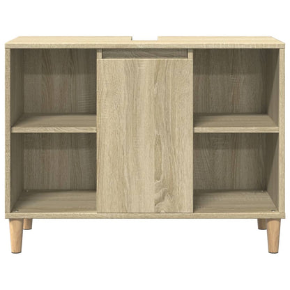 vidaXL 3 Piece Bathroom Furniture Set Sonoma Oak Engineered Wood