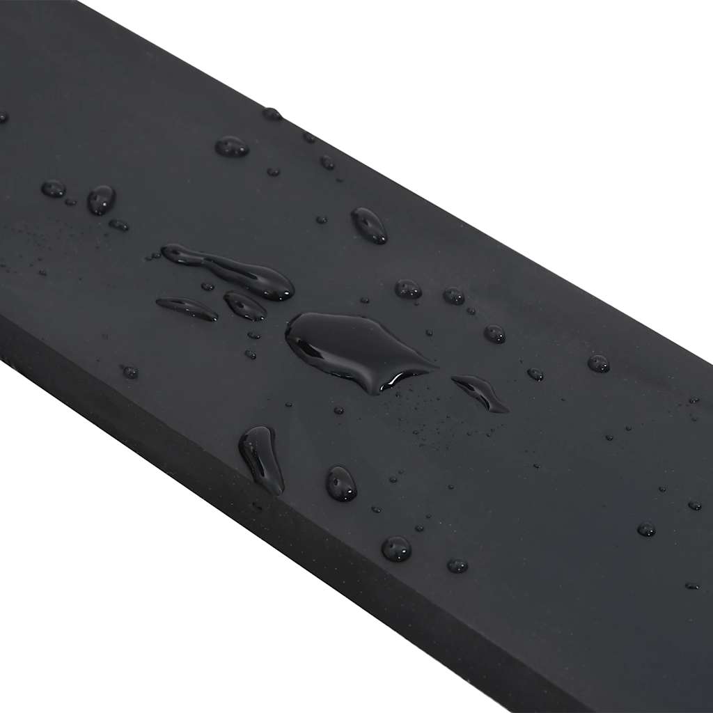 vidaXL Rubber Edge for Snow Plow Black 180x8x1 cm