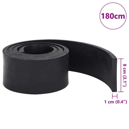 vidaXL Rubber Edge for Snow Plow Black 180x8x1 cm