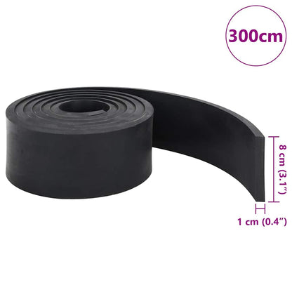 vidaXL Rubber Edge for Snow Plow Black 300x8x1 cm