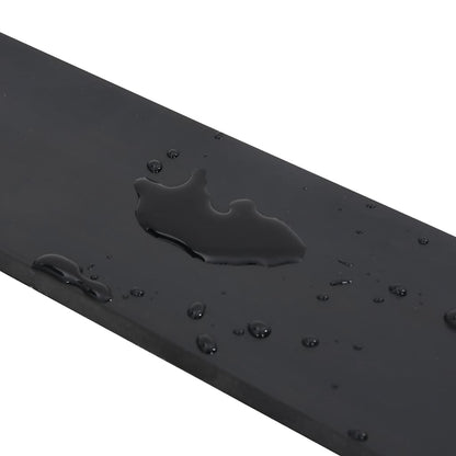 vidaXL Rubber Edge for Snow Plow Black 120x10x1 cm