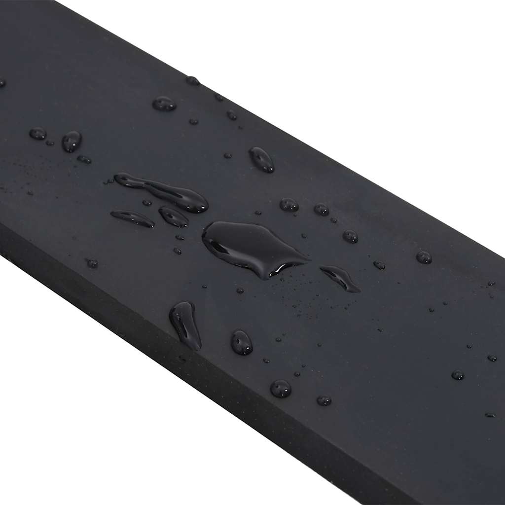 vidaXL Rubber Edge for Snow Plow Black 180x10x1 cm