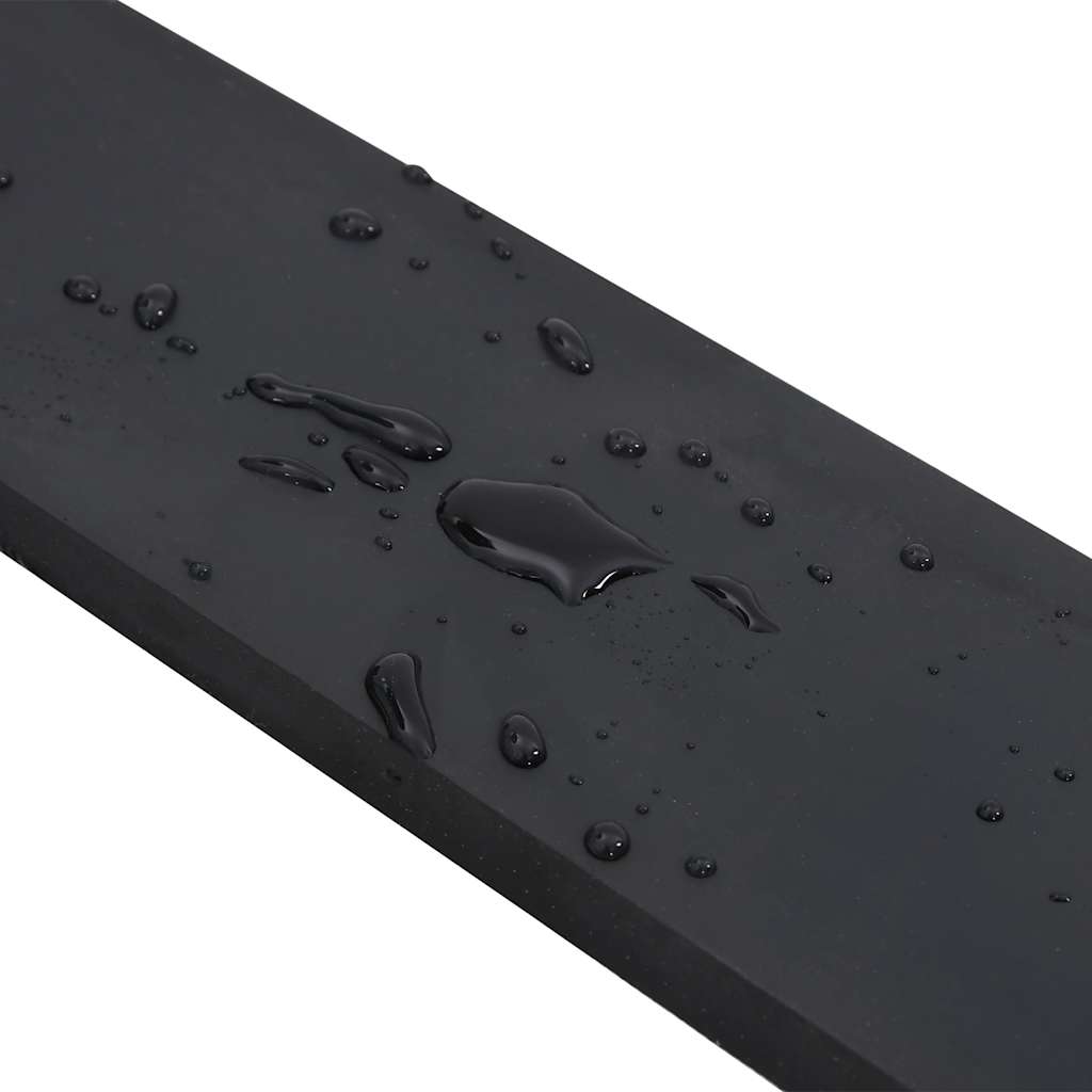 vidaXL Rubber Edge for Snow Plow Black 200x10x1 cm