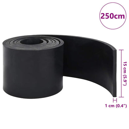 vidaXL Rubber Edge for Snow Plow Black 250x15x1 cm