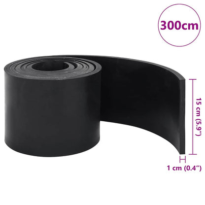 vidaXL Rubber Edge for Snow Plow Black 300x15x1 cm
