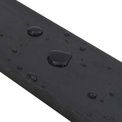 vidaXL Rubber Edge for Snow Plow Black 200x8x2 cm