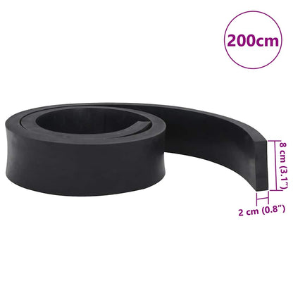 vidaXL Rubber Edge for Snow Plow Black 200x8x2 cm