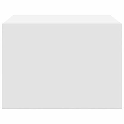 vidaXL Wall-mounted Bedside Cabinet with LED Lights White