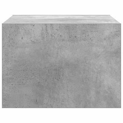 vidaXL Wall-mounted Bedside Cabinet | Concrete grey | Engineered wood | Medium