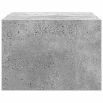 vidaXL Wall-mounted Bedside Cabinet with LED Lights Concrete Grey