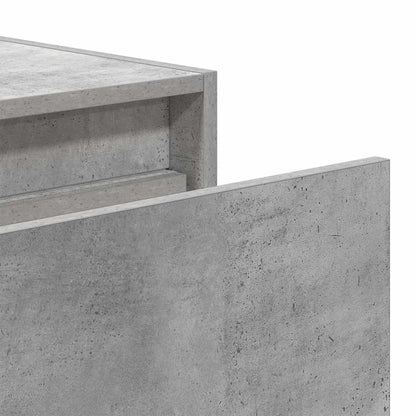 vidaXL Wall-mounted Bedside Cabinet | Concrete grey | Engineered wood | Medium
