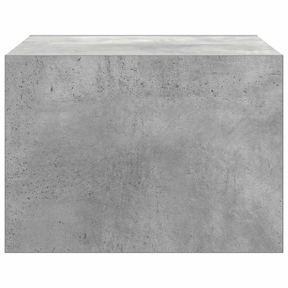 vidaXL Wall-mounted Bedside Cabinets with LED Lights 2 pcs Concrete Grey