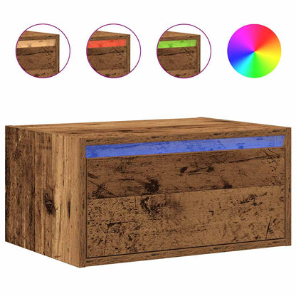 vidaXL Wall-mounted Bedside Cabinet | Old wood | Engineered wood