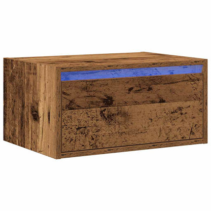 vidaXL Wall-mounted Bedside Cabinet | Old wood | Engineered wood