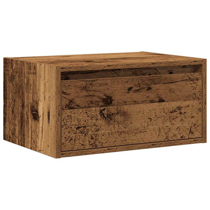vidaXL Wall-mounted Bedside Cabinet | Old wood | Engineered wood