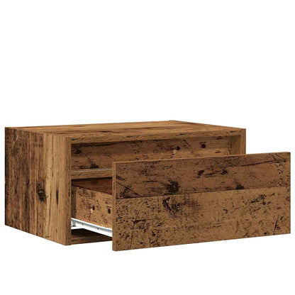 vidaXL Wall-mounted Bedside Cabinet | Old wood | Engineered wood