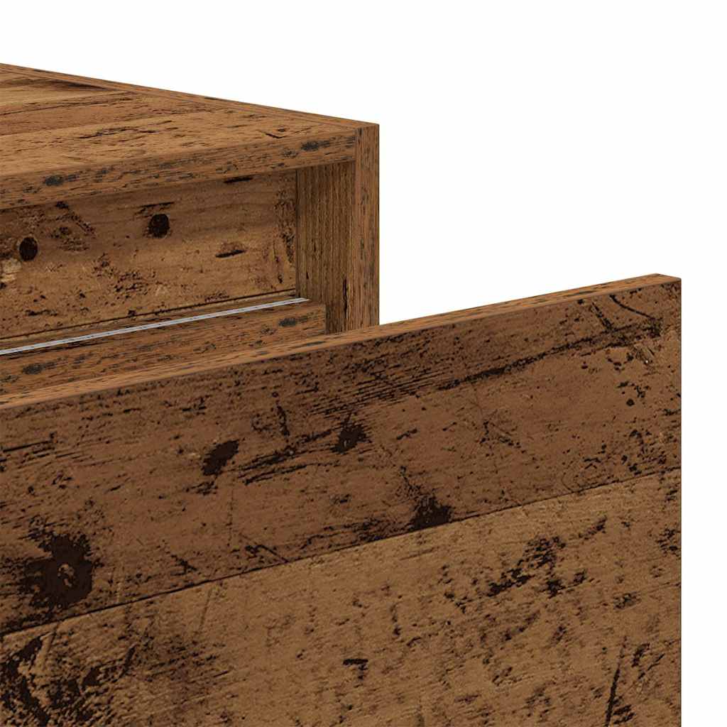 vidaXL Wall-mounted Bedside Cabinet | Old wood | Engineered wood