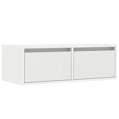 vidaXL TV Cabinet with LED Lights White 75x35.5x25 cm